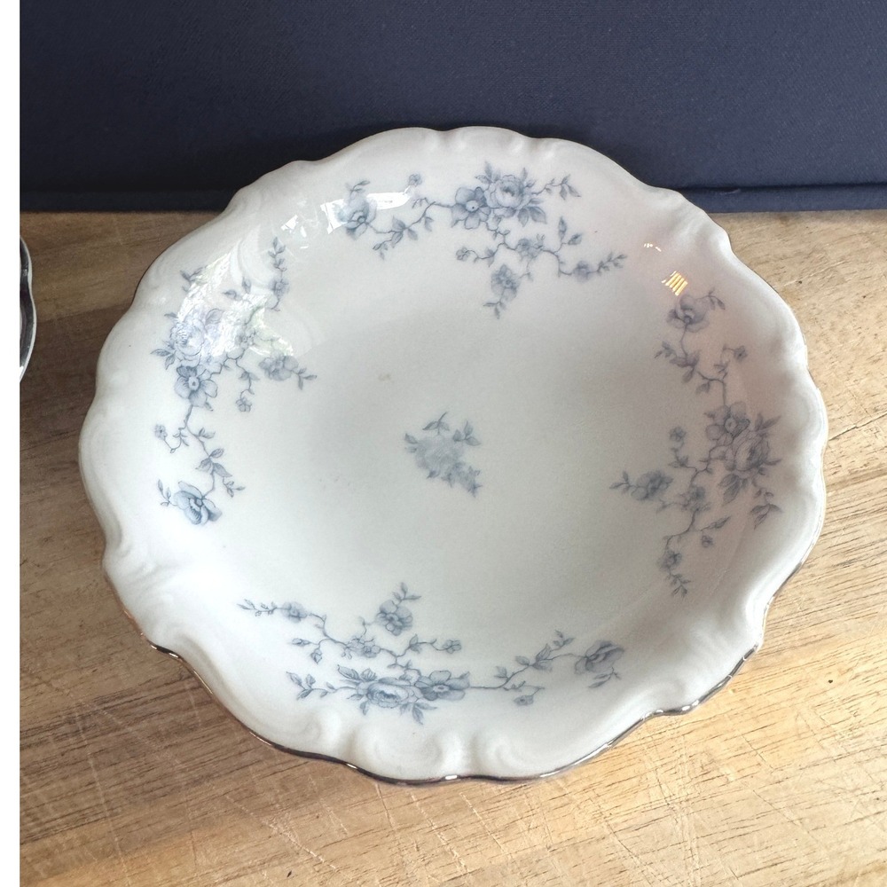 Johann Haviland Blue Garland Bavaria Germany‎ Scalloped Soup Salad Bowl 7.5"